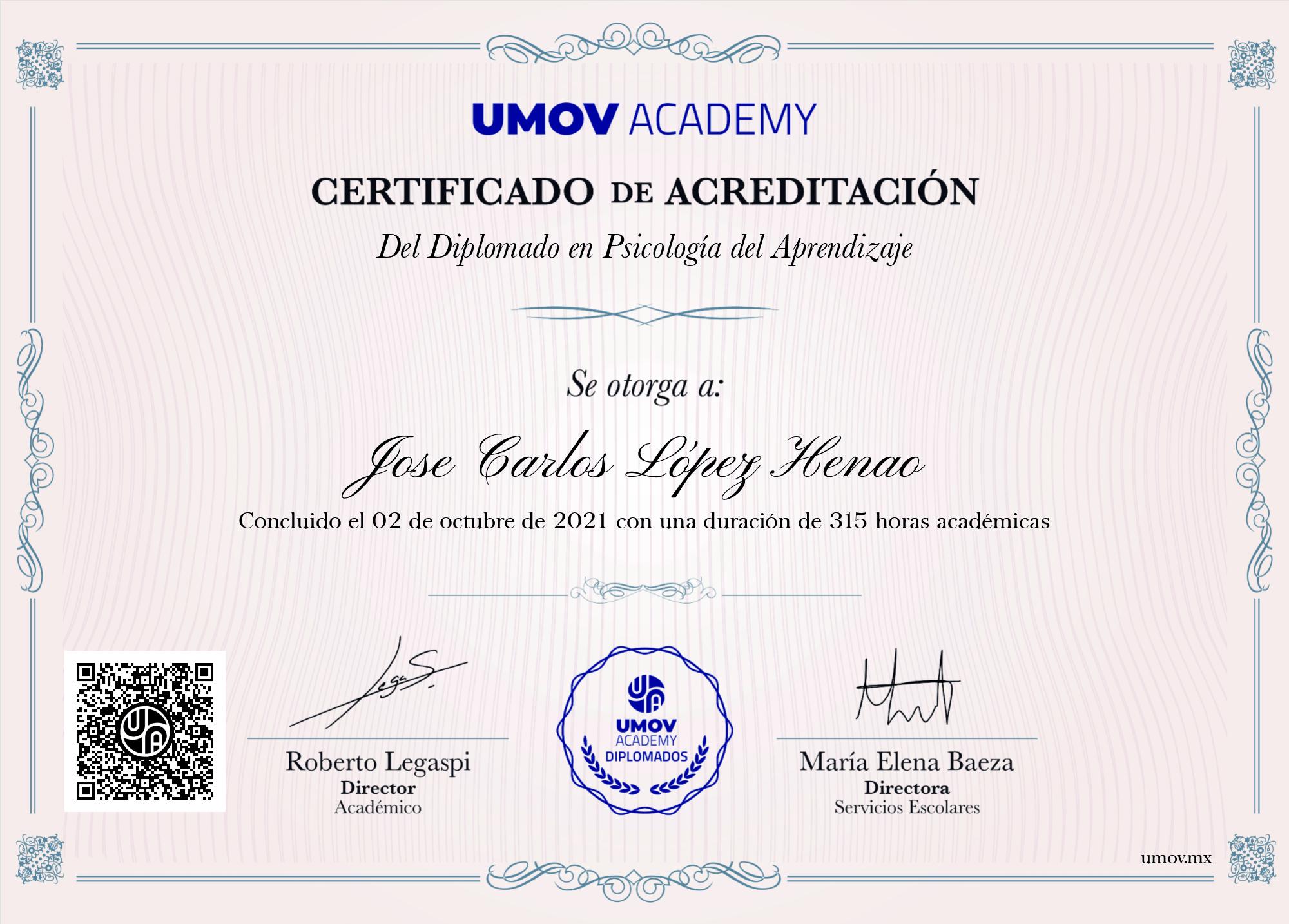 Umov Academy Universidad En L Nea Diplomado En Psicolog A Del Aprendizaje